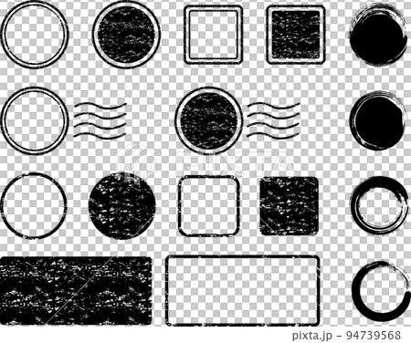 Stamp brush decorative frame black 94739568