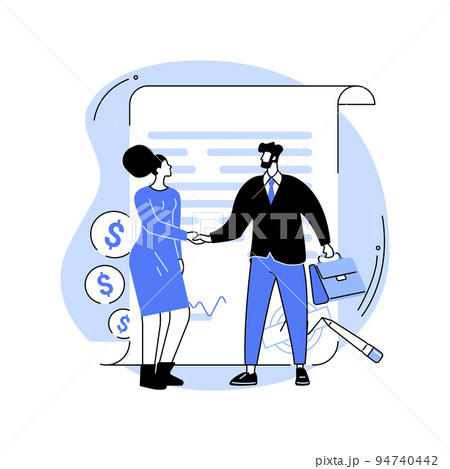 Making a deal isolated cartoon vector illustrations. 94740442