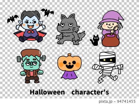 ハロウィン キャラクターセットのイラスト素材 [94741455] - PIXTA