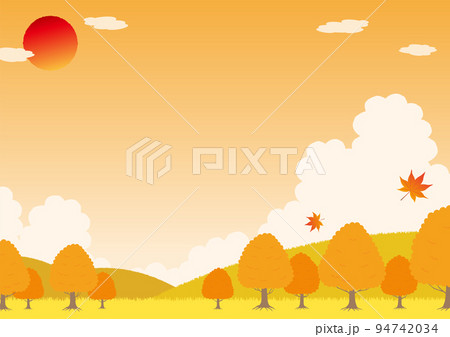秋_紅葉_背景_横_7 94742034
