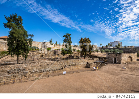 Arab Fortress Alcazaba near Guadiana river in Merida, Spain Arab Fortress Alcazaba near Guadiana river in Merida, Spain 94742115