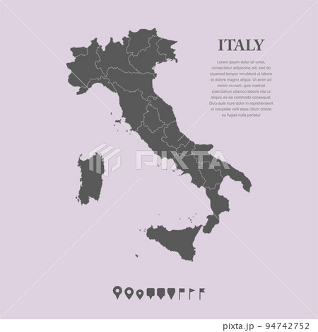 Vector map country Italy divided on regions 94742752