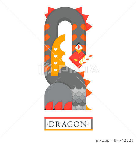 Medieval legendary fantasy winged dragon Medieval legendary fantasy winged dragon 94742929