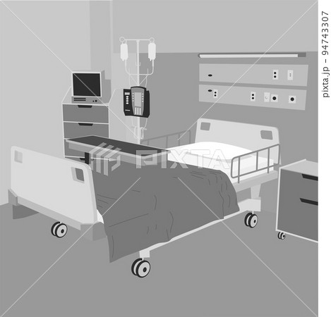 vector illustration of modern hospital room with bed 94743307