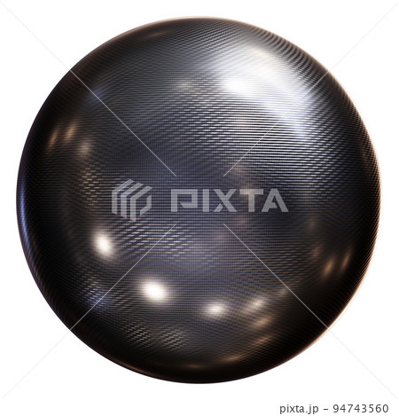 Realistic 3D illustration of the carbon fiber sphere isolated on white 94743560
