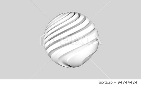 Abstract 3d organic sphere. Illustration of bionic substance in 4K. Sphere of white color on a light background Abstract 3d organic sphere. Illustration of bionic substance in 4K. Sphere of white color on a light background 94744424