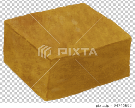 Deep-fried tofu illustration material before square cooking Deep-fried tofu illustration material before square cooking 94745693