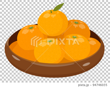 器に盛られたみかんのイラスト素材 [94746035] - PIXTA