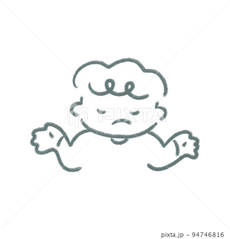 シンプルでかわいい　お手上げの手描きイラスト素材 94746816