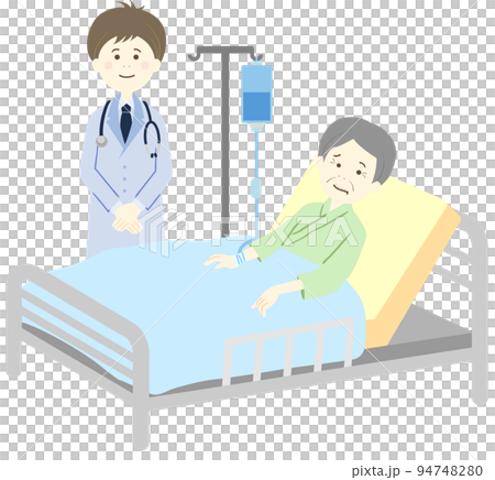 住院的祖父和醫生 住院的祖父和醫生 94748280