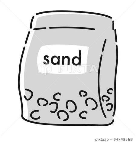 底砂のイラスト（白黒） 94748569
