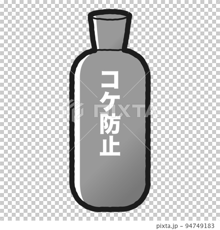 コケ防止薬剤のイラスト 白黒 のイラスト素材