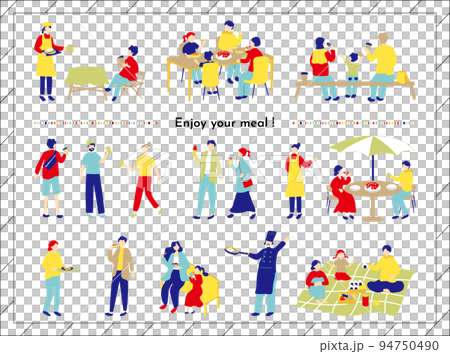 食事を楽しむ人達 食事を楽しむ人達 94750490