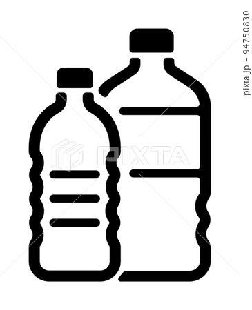 ペットボトルごみ・プラスチックごみ ベクターアイコンイラスト 94750830