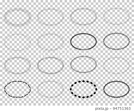 Elliptical frame set with 16 decorative borders Elliptical frame set with 16 decorative borders 94751363
