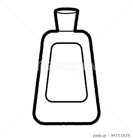 ボトルのイラスト（白黒） 94751829