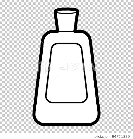 ボトルのイラスト（白黒） 94751829