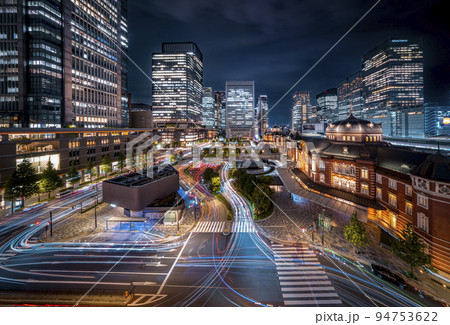東京駅の夜景 東京駅の夜景 94753622