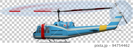 Illustration of a police helicopter seen from the side. background transparent image 94754462