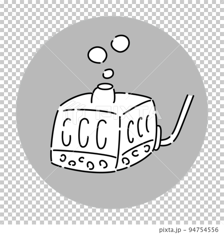 水族館的水下過濾器(投入式過濾器)圖標(黑色和白色) 水族館的水下過濾器(投入式過濾器)圖標(黑色和白色) 94754556