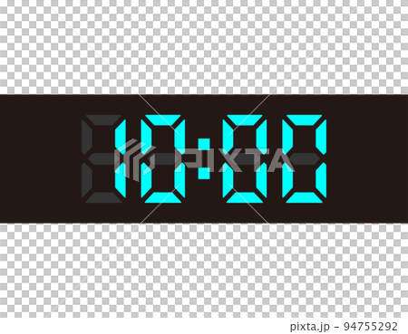 Digital number clock face vector illustration Digital number clock face vector illustration 94755292