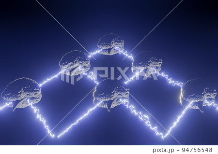 上位の脳から下位の脳へのトップダウンのイメージ 94756548