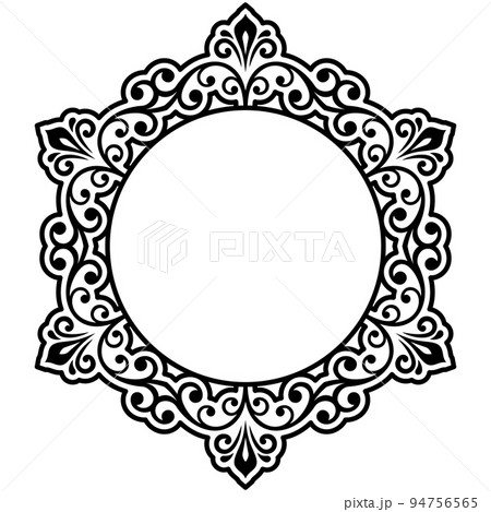 Floral Modern Round Frame Floral Modern Round Frame 94756565