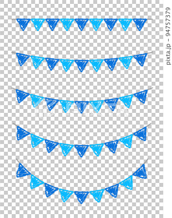 Crayon material decoration set garland 94757379