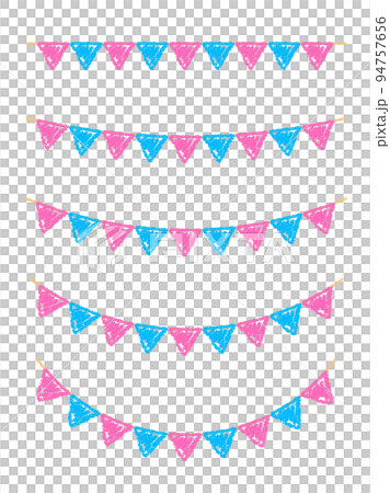 Crayon material decoration set garland 94757656