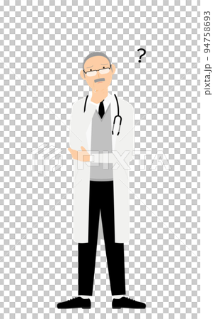Pose set of senior male doctor in white coat, doubts, troubles, pointing, injection, etc. Pose set of senior male doctor in white coat, doubts, troubles, pointing, injection, etc. 94758693
