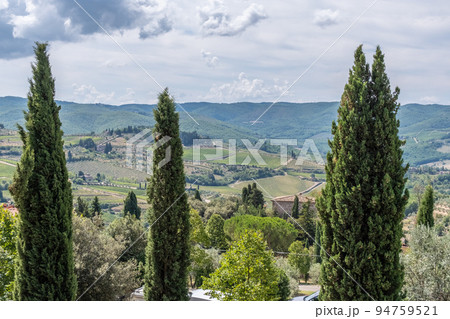 Beautiful view of Tuscany landscape and landmarks. Summer in Italy 94759521