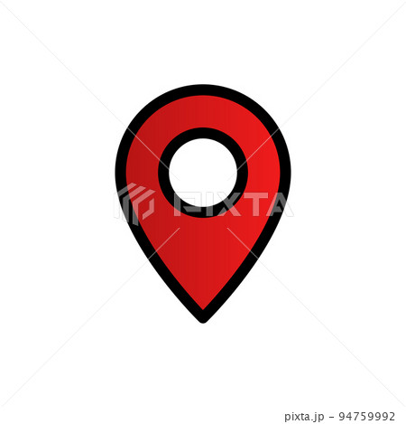 Set of black vector icons, isolated against white background. Flat illustration on a theme location 94759992