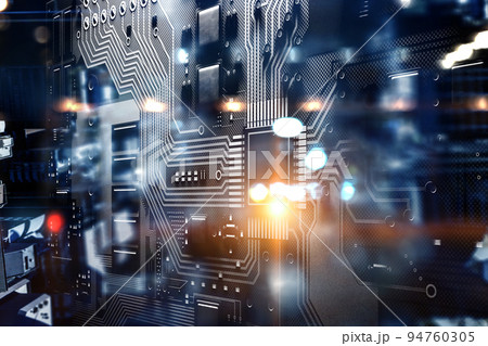 Innovative technologies image . Mixed media Innovative technologies image . Mixed media 94760305