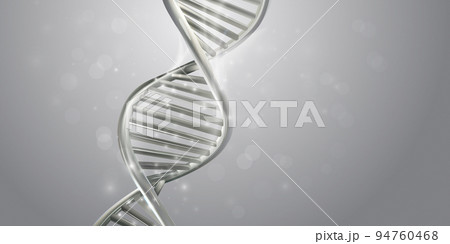 DNA double helix in light gray colors. 94760468