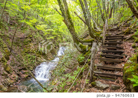 あだたら高原　あだたら渓谷自然遊歩道　渓谷美 94760633