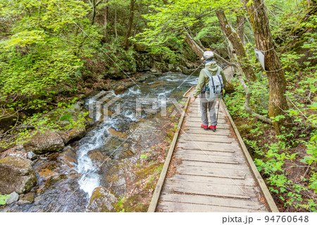 あだたら高原 あだたら渓谷自然遊歩道 見返橋 あだたら高原 あだたら渓谷自然遊歩道 見返橋 94760648
