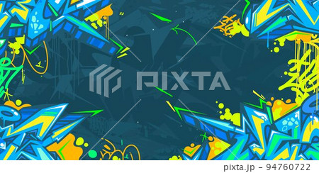Abstract Urban Street Art Graffiti Style Vector Illustration Background Template 94760722