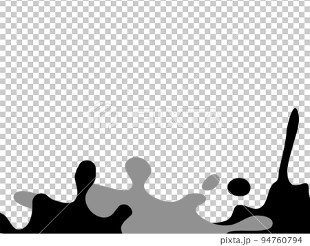 飛び散った水しぶきモノクロカラー、フレーム背景 94760794