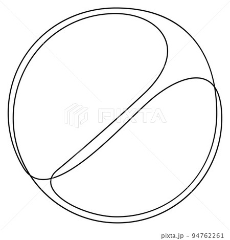 Continuous line drawing of prohibition sign. Ban sign vector illustration. 94762261