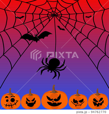 Banner with happy halloween pumpkins. Vector illustration. 94762770