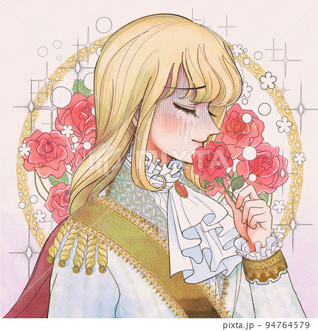 レトロ少女漫画風・失恋、革命、没落…泣く王子のイラスト レトロ少女漫画風・失恋、革命、没落…泣く王子のイラスト 94764579