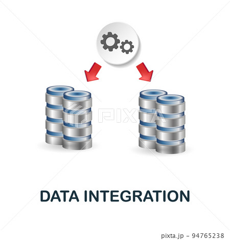 Data Integration icon. 3d illustration from data science collection. Creative Data Integration 3d icon for web design, templates, infographics and more 94765238