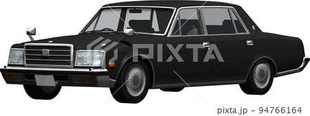 日本の代表的な超高級車センチュリーの切抜き画像。背景透明イラスト 日本の代表的な超高級車センチュリーの切抜き画像。背景透明イラスト 94766164