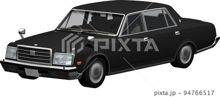 日本の代表的な超高級車センチュリーの切抜き画像。背景透明イラスト 94766517
