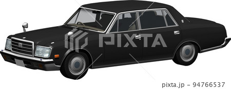 日本の代表的な超高級車センチュリーの切抜き画像。背景透明イラスト 94766537