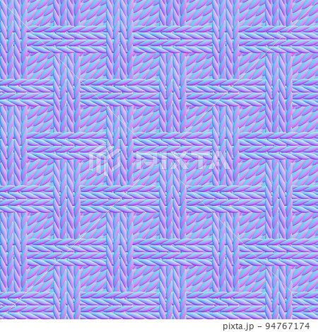 ニットの素材のノーマルマップ（シームレスなパターン） 94767174