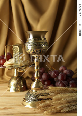 Concept or composition of Eucharist with different accessories 94769654