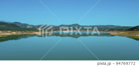 Iznajar reservoir, in Spain, in web banner format 94769772