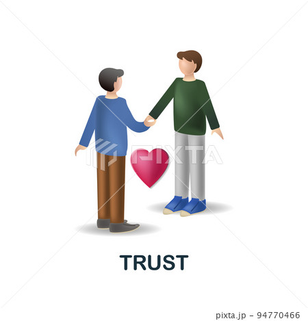 Trust icon. 3d illustration from company value collection. Creative Trust 3d icon for web design, templates, infographics and more 94770466