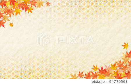 秋・お歳暮・和紙・背景・Japanese style・和柄・麻の葉・伝統・模様 94770563